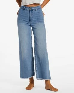 Billabong Free Fall Indigo Wide-Leg Jeans SURF SPRAY (bfcw) -billabong shop abjdp00113 billabongw bfcw dtl1 1