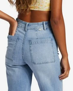 Billabong Free Fall Indigo Wide-Leg Jeans SURF SPRAY (bfcw) -billabong shop abjdp00113 billabongw bfcw dtl3 2