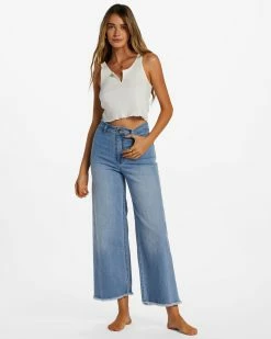 Billabong Free Fall Indigo Wide-Leg Jeans SURF SPRAY (bfcw)