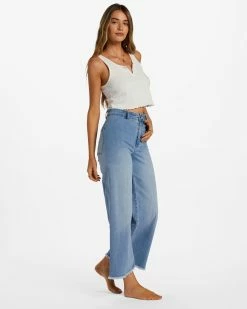 Billabong Free Fall Indigo Wide-Leg Jeans SURF SPRAY (bfcw) -billabong shop abjdp00113 billabongw bfcw sd1 2