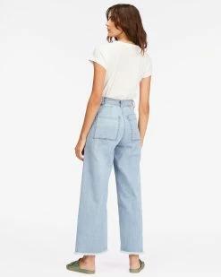 Billabong Free Fall Indigo Wide-Leg Jeans SWEET BLUE (bka0) -billabong shop abjdp00113 billabongw bka0 bck1 2