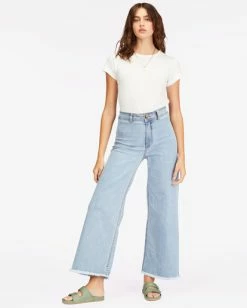 Billabong Free Fall Indigo Wide-Leg Jeans SWEET BLUE (bka0) -billabong shop abjdp00113 billabongw bka0 frt1 1