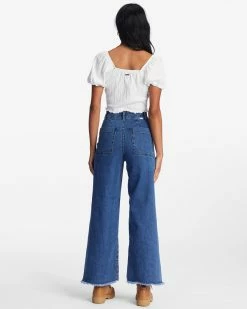Billabong Free Fall Indigo Wide-Leg Jeans DARK HAZE (kyk0) -billabong shop abjdp00113 billabongw kyk0 bck1 1