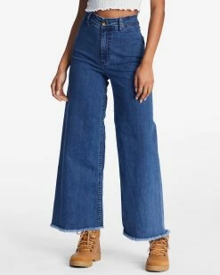 Billabong Free Fall Indigo Wide-Leg Jeans DARK HAZE (kyk0) -billabong shop abjdp00113 billabongw kyk0 dtl1