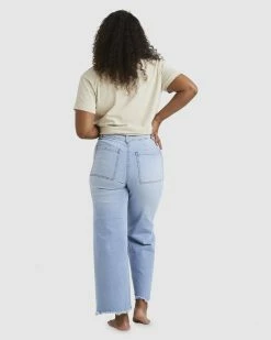 Billabong Free Fall Indigo Wide-Leg Jeans WASHED DENIM (wad) -billabong shop abjdp00113 billabongw wad bck1