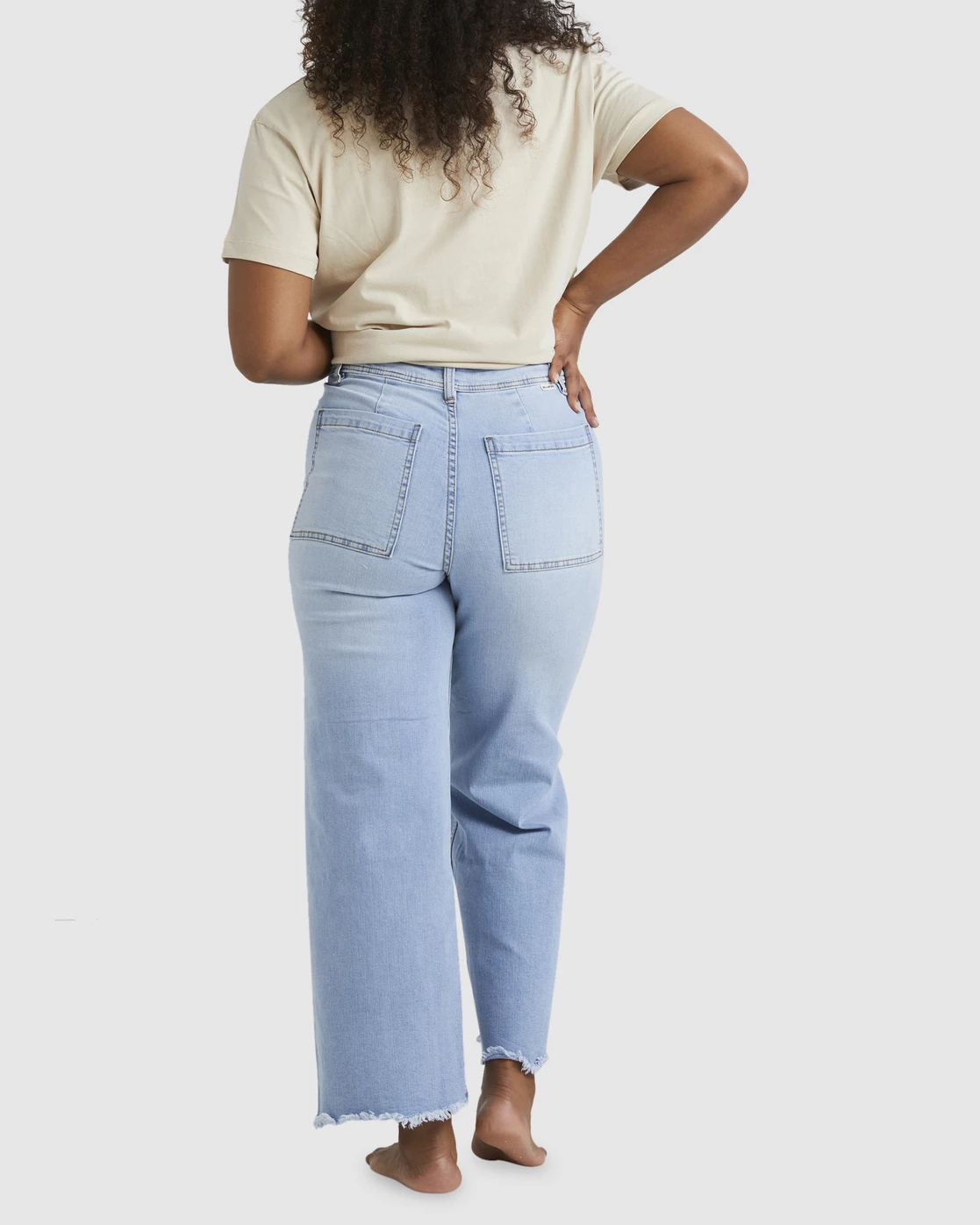 Billabong Free Fall Indigo Wide-Leg Jeans WASHED DENIM (wad) 5 Billabong Free Fall Indigo Wide-Leg Jeans WASHED DENIM (wad) - Image 5