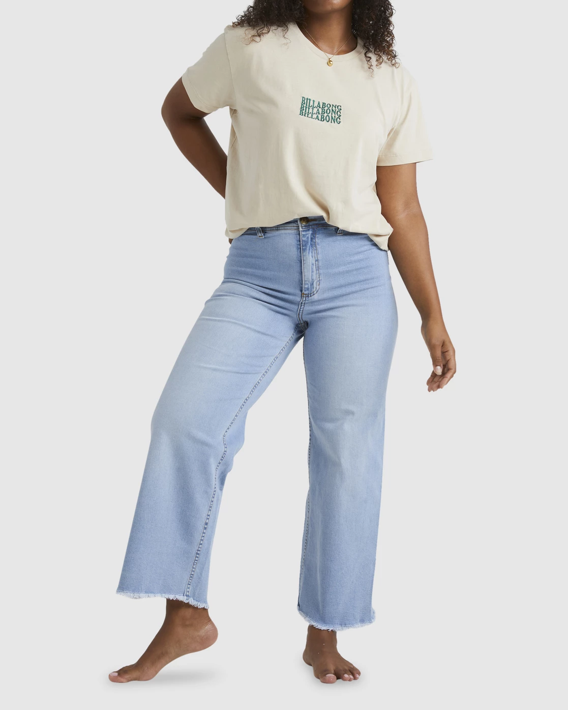 Billabong Free Fall Indigo Wide-Leg Jeans WASHED DENIM (wad) 2 Billabong Free Fall Indigo Wide-Leg Jeans WASHED DENIM (wad) - Image 2