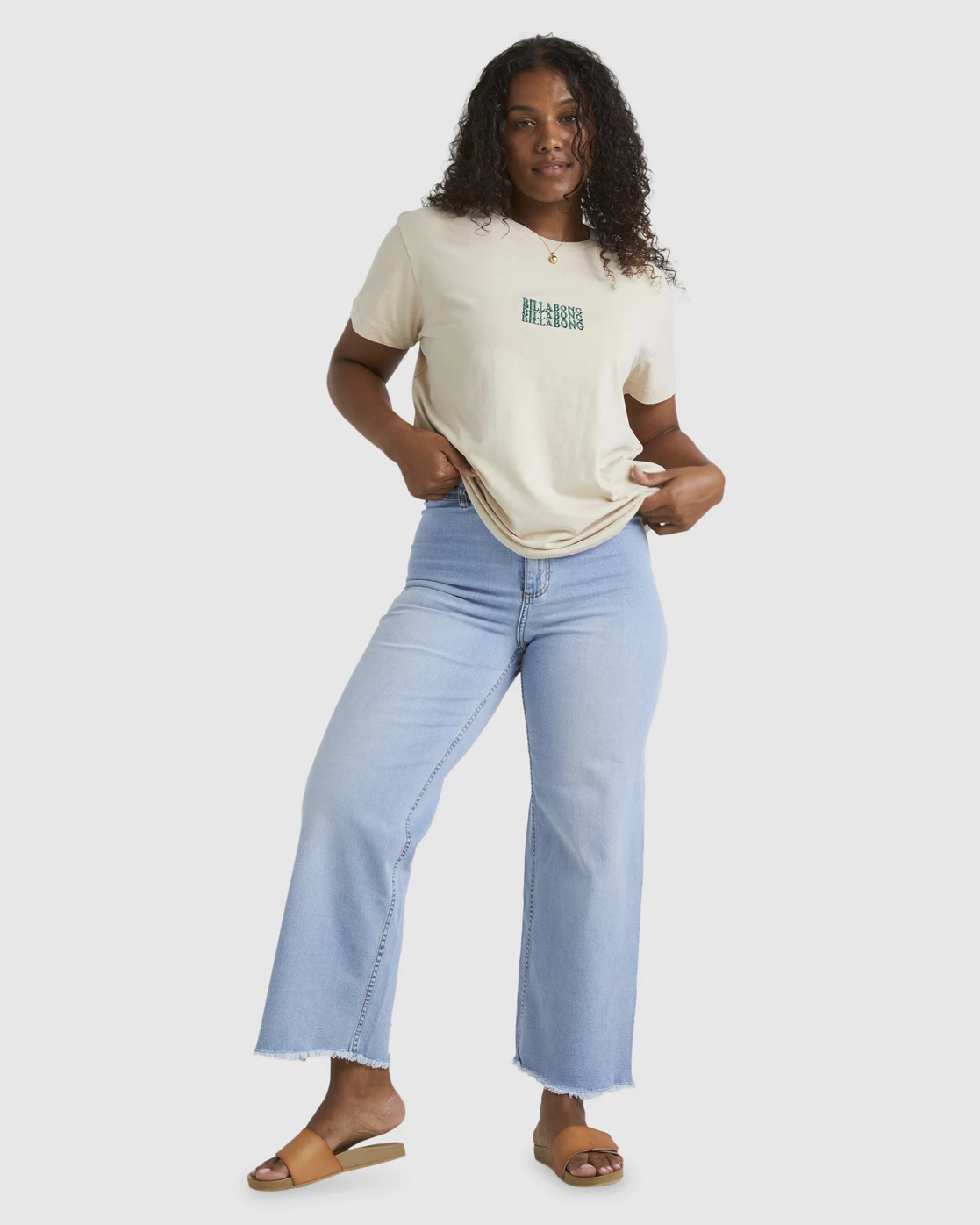 Billabong Free Fall Indigo Wide-Leg Jeans WASHED DENIM (wad) 3 Billabong Free Fall Indigo Wide-Leg Jeans WASHED DENIM (wad) - Image 3