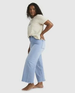 Billabong Free Fall Indigo Wide-Leg Jeans WASHED DENIM (wad) -billabong shop abjdp00113 billabongw wad sd1 1