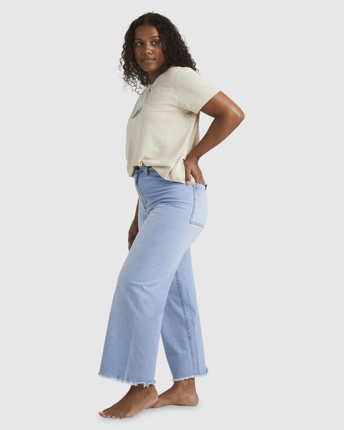 Billabong Free Fall Indigo Wide-Leg Jeans WASHED DENIM (wad) 6 Billabong Free Fall Indigo Wide-Leg Jeans WASHED DENIM (wad) - Image 6