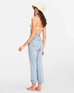 Billabong I Got It High Waisted Denim Pants INDIGO RINSE (igr) -billabong shop abjdp00123 billabongw igr bck1