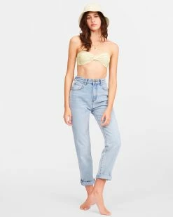 Billabong I Got It High Waisted Denim Pants INDIGO RINSE (igr) -billabong shop abjdp00123 billabongw igr frt1