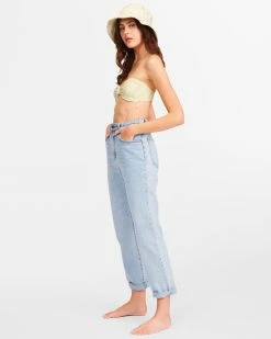 Billabong I Got It High Waisted Denim Pants INDIGO RINSE (igr) -billabong shop abjdp00123 billabongw igr sd1