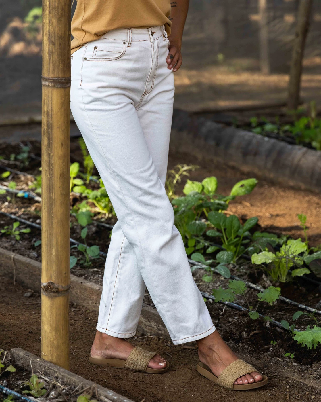 Billabong Cheeky Denim Pants NATURAL (nat) 1 Billabong Cheeky Denim Pants NATURAL (nat)