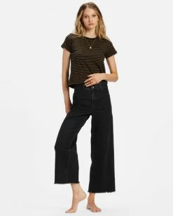 Billabong Free Fall Wide-Leg Pants BLACK -billabong shop abjdp00141 billabongw blk frt1 1