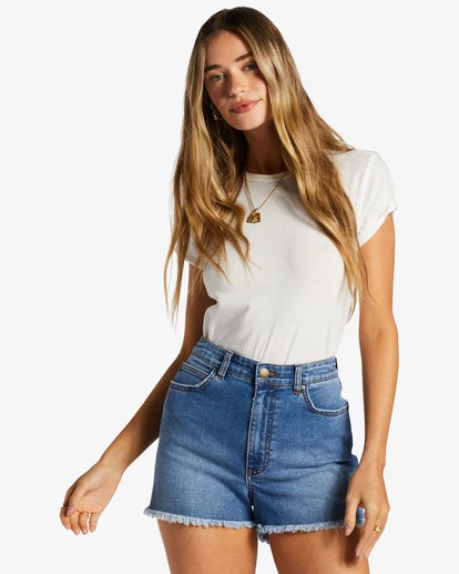 Billabong So Cheeky Denim Shorts DARK DENIM (brqw) 6 Billabong So Cheeky Denim Shorts DARK DENIM (brqw) - Image 6