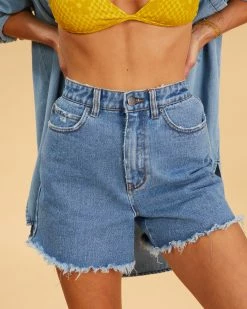 Billabong Salty Blonde So Vibey Denim Shorts SALTY BLUE (syl) 9 Billabong Salty Blonde So Vibey Denim Shorts SALTY BLUE (syl) -billabong shop abjds00133 billabongw syl dtl1
