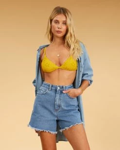 Billabong Salty Blonde So Vibey Denim Shorts SALTY BLUE (syl)