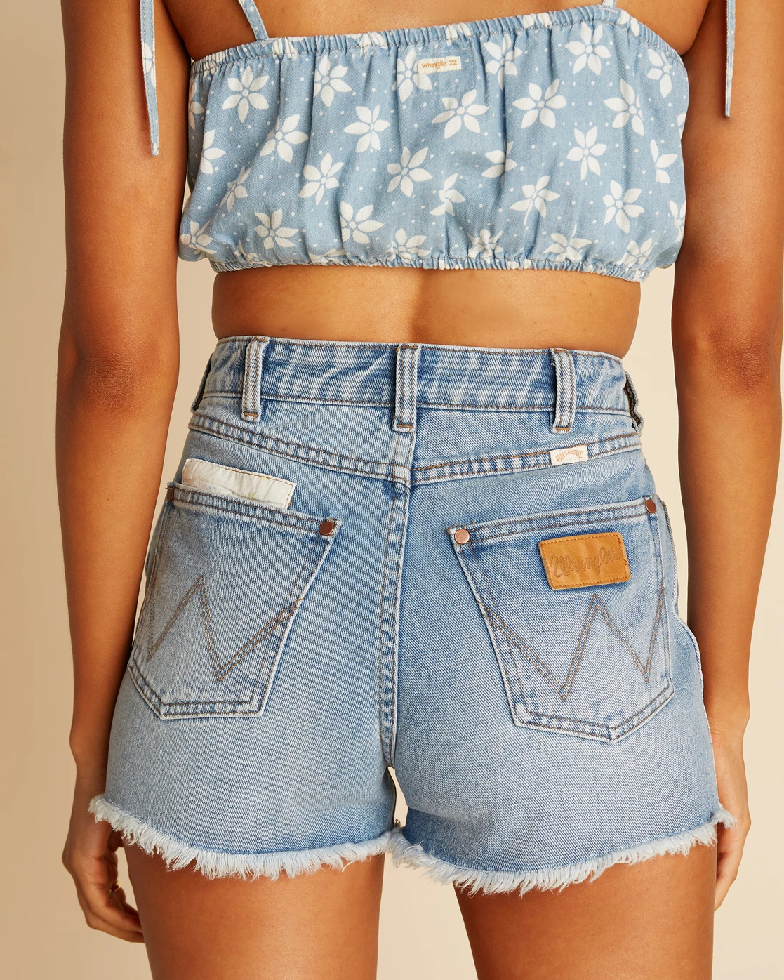 Billabong Wrangler Showdown Patch Work Denim Shorts BLUE SURF (bjnw) 4 Billabong Wrangler Showdown Patch Work Denim Shorts BLUE SURF (bjnw) - Image 4