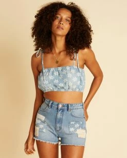 Billabong Wrangler Showdown Patch Work Denim Shorts BLUE SURF (bjnw) 10 Billabong Wrangler Showdown Patch Work Denim Shorts BLUE SURF (bjnw) -billabong shop abjds00134 billabongw bjnw frt1 1