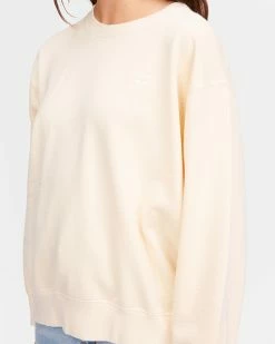 Billabong Ideal Crewneck Sweatshirt ANTIQUE WHITE (anw) -billabong shop abjft00178 billabongw anw dtl1