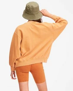 Billabong Ideal Crewneck Sweatshirt TOFFEE (tof) -billabong shop abjft00178 billabongw tof bck1 1