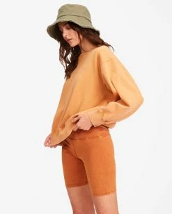 Billabong Ideal Crewneck Sweatshirt TOFFEE (tof) -billabong shop abjft00178 billabongw tof sd1 1