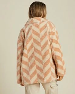 Billabong Fairbanks Button-Up Teddy Bear Jacket NUDE MOOD (thb0) -billabong shop abjft00187 billabongw thb0 bck1