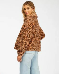 Billabong Always Cozy 2 Teddy Bear Zip-Up Jacket ANIMAL (ani) -billabong shop abjft00201 billabongw ani sd1