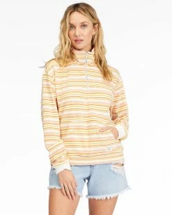 Billabong Retro Summer Mock Neck Half-Zip Sweatshirt PINEAPPLE (pne)