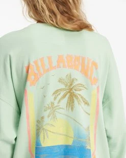 Billabong Ride In Oversized Crewneck Sweatshirt HONEY DEW (gbq0) -billabong shop abjft00281 billabongw gbq0 dtl1