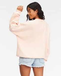 Billabong Ride In Oversized Crewneck Sweatshirt LIFES A PEACH (mhg0) -billabong shop abjft00281 billabongw mhg0 bck1 1