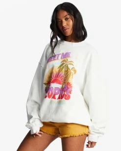 Billabong Ride In Oversized Crewneck Sweatshirt SALT CRYSTAL 1 (sc1) -billabong shop abjft00281 billabongw sc1 sd1 1