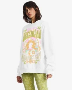 Billabong Ride In Oversized Crewneck Sweatshirt SALT CRYSTAL 3 (wza0) -billabong shop abjft00281 billabongw wza0 sd1 1