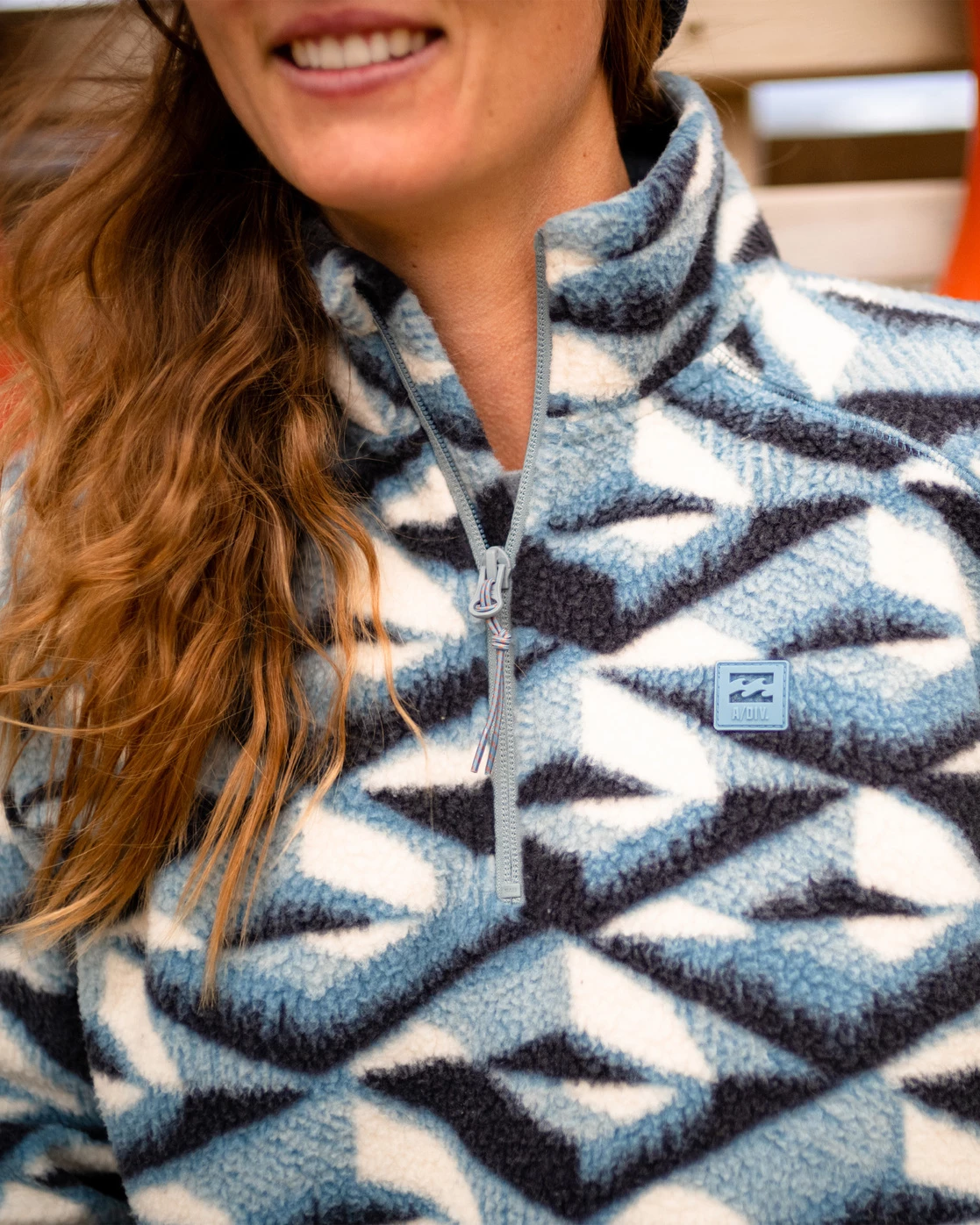 Billabong A/Div Boundary Mock 3 Half-Zip Pullover Sweatshirt BLUE HORIZON (bkf0) 2 Billabong A/Div Boundary Mock 3 Half-Zip Pullover Sweatshirt BLUE HORIZON (bkf0) - Image 2