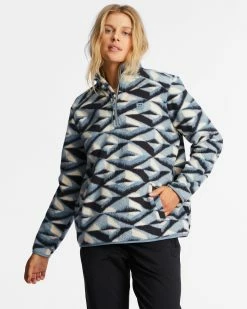 Billabong A/Div Boundary Mock 3 Half-Zip Pullover Sweatshirt BLUE HORIZON (bkf0) 8 Billabong A/Div Boundary Mock 3 Half-Zip Pullover Sweatshirt BLUE HORIZON (bkf0) -billabong shop abjft00287 billabongw bkf0 frt1
