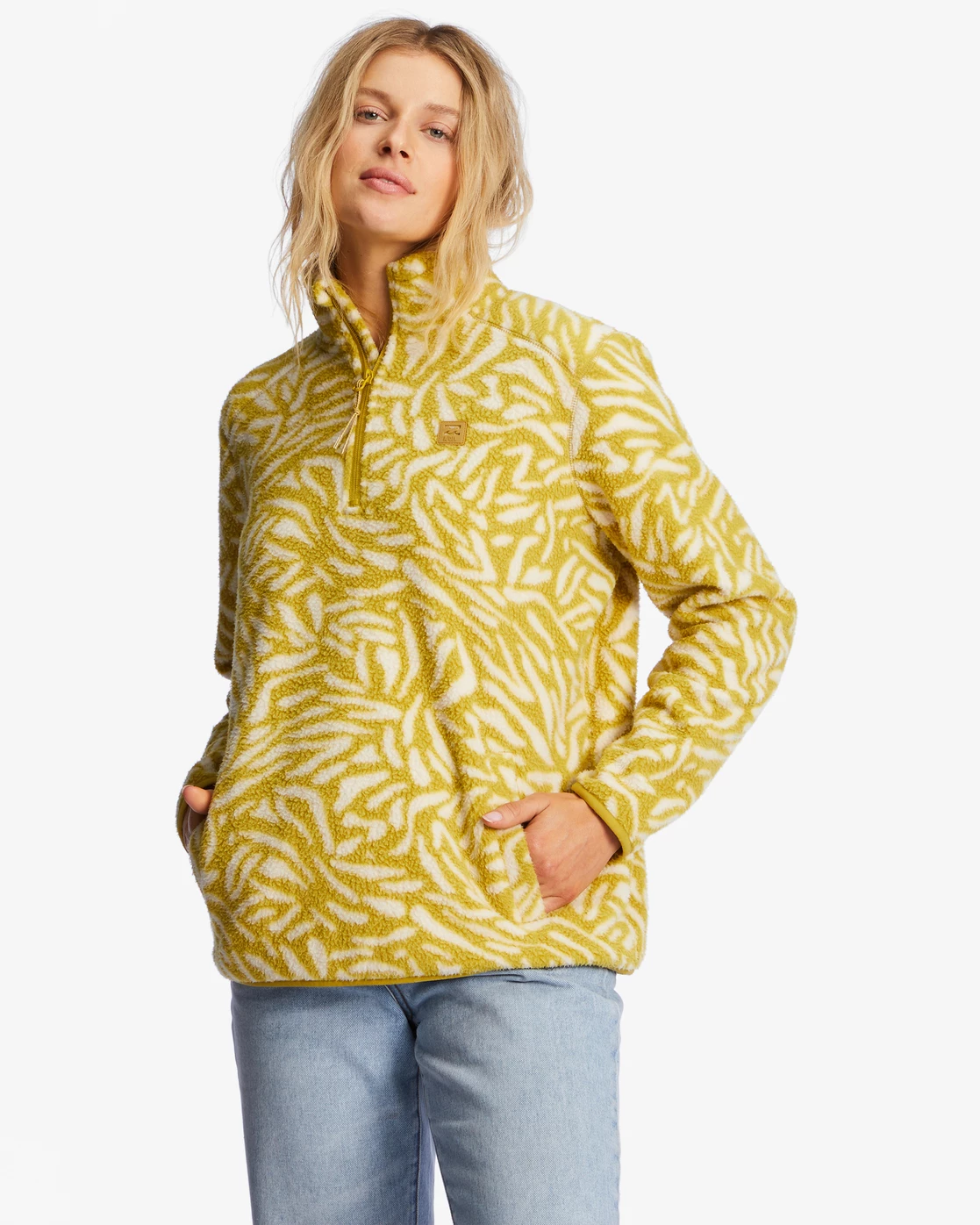 Billabong A/Div Boundary Mock 3 Half-Zip Pullover Sweatshirt FRESH MOSS (gmg0) 2 Billabong A/Div Boundary Mock 3 Half-Zip Pullover Sweatshirt FRESH MOSS (gmg0) - Image 2