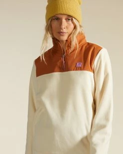 Billabong A/Div Boundary Lite Half-Zip Mock Neck Sweatshirt ADOBE (ado) -billabong shop abjft00289 billabongw ado dtl1 1