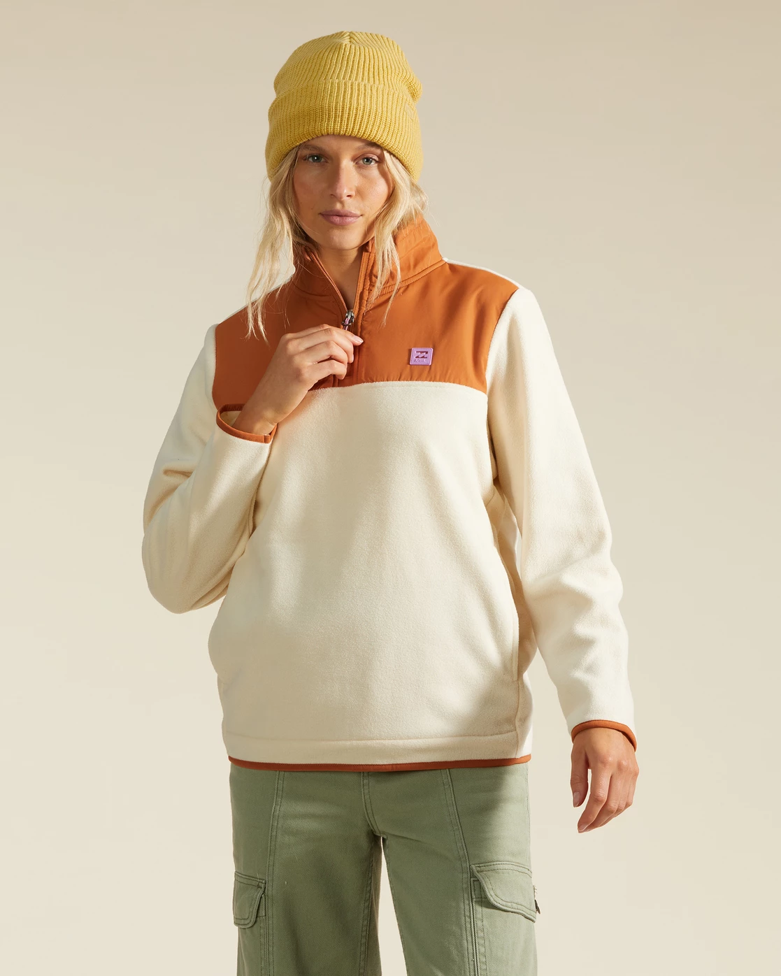 Billabong A/Div Boundary Lite Half-Zip Mock Neck Sweatshirt ADOBE (ado) 1 Billabong A/Div Boundary Lite Half-Zip Mock Neck Sweatshirt ADOBE (ado)