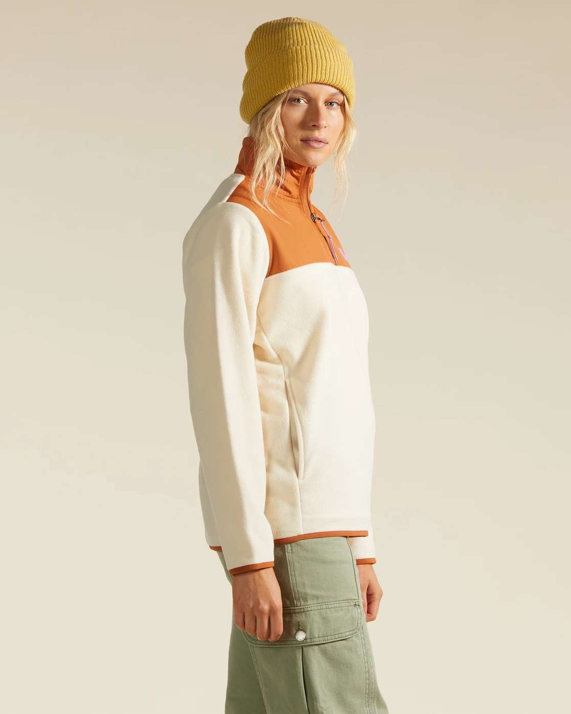 Billabong A/Div Boundary Lite Half-Zip Mock Neck Sweatshirt ADOBE (ado) 2 Billabong A/Div Boundary Lite Half-Zip Mock Neck Sweatshirt ADOBE (ado) - Image 2