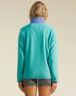 Billabong A/Div Boundary Lite Half-Zip Mock Neck Sweatshirt SEAGREEN (sgn) -billabong shop abjft00289 billabongw sgn bck1 1