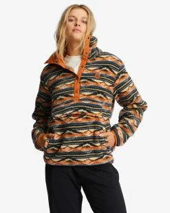 Billabong A/Div Switchback Pullover Mock Neck Sweatshirt BLUE HORIZON (bkf0) -billabong shop abjft00291 billabongw bkf0 frt1 1