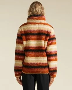 Billabong A/Div Switchback Pullover Mock Neck Sweatshirt BONE (bon) -billabong shop abjft00291 billabongw bon bck1