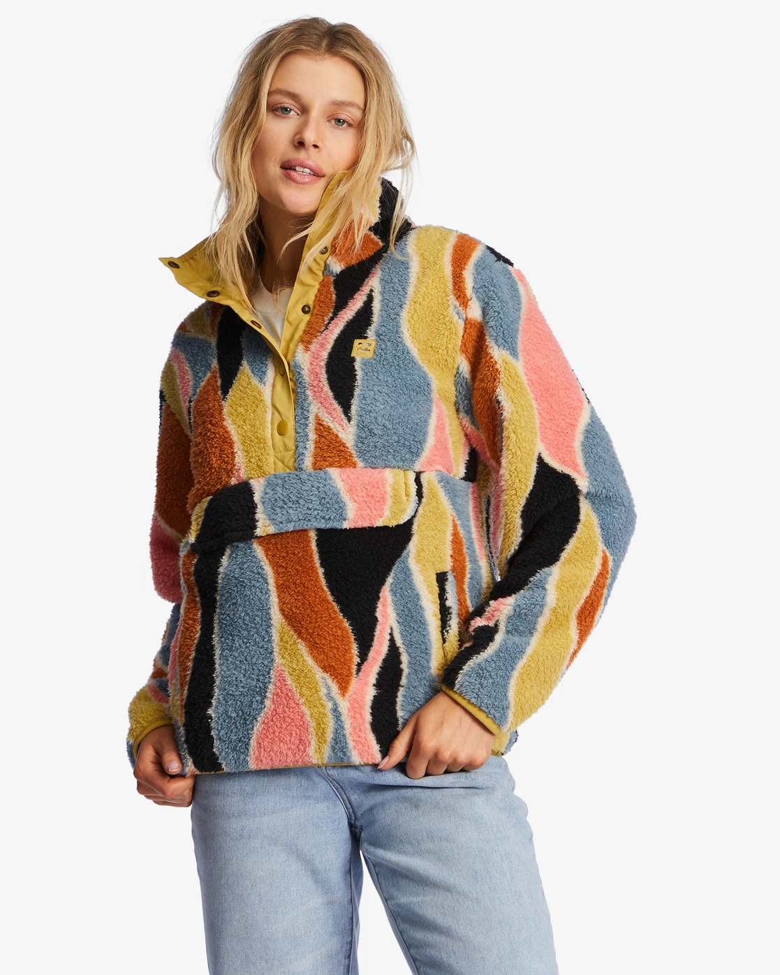 Billabong A/Div Switchback Pullover Mock Neck Sweatshirt MULTI 2 (mul2) 2 Billabong A/Div Switchback Pullover Mock Neck Sweatshirt MULTI 2 (mul2) - Image 2