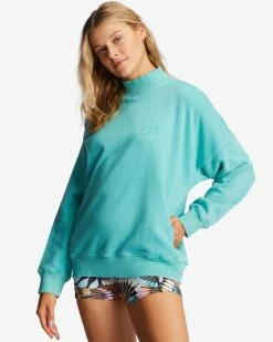 Billabong A/Div Canyon Mock Neck Sweatshirt LAGOON (gjy0)