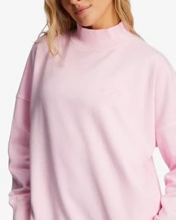 Billabong A/Div Canyon Mock Neck Sweatshirt PINK TRAILS (mgr0) -billabong shop abjft00293 billabongw mgr0 dtl1
