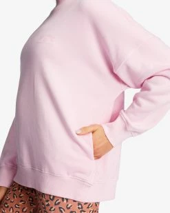 Billabong A/Div Canyon Mock Neck Sweatshirt PINK TRAILS (mgr0) -billabong shop abjft00293 billabongw mgr0 dtl2