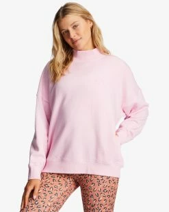 Billabong A/Div Canyon Mock Neck Sweatshirt PINK TRAILS (mgr0)