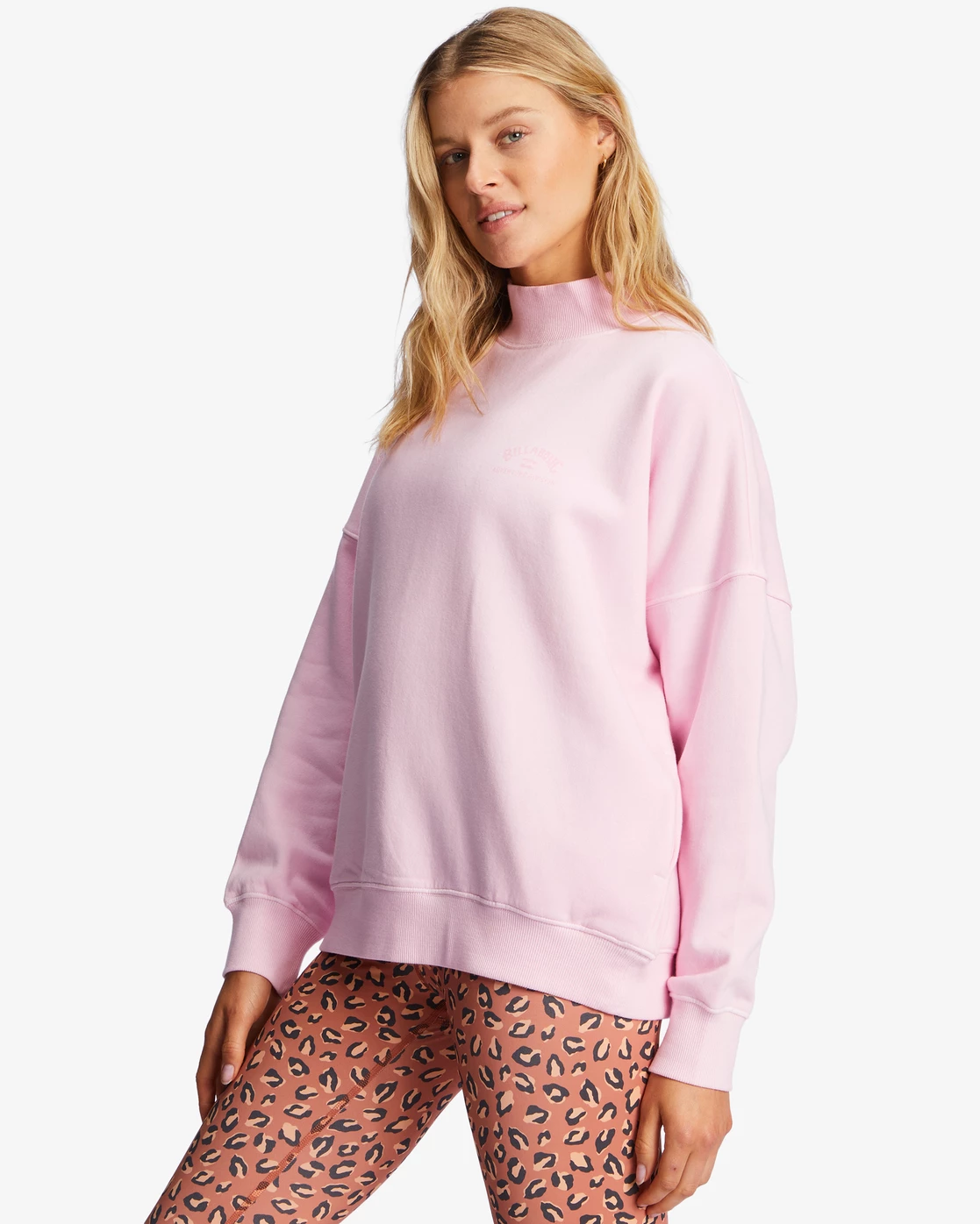 Billabong A/Div Canyon Mock Neck Sweatshirt PINK TRAILS (mgr0) 2 Billabong A/Div Canyon Mock Neck Sweatshirt PINK TRAILS (mgr0) - Image 2
