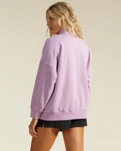 Billabong A/Div Canyon Mock Neck Sweatshirt LAVENDER FIELD (php0) -billabong shop abjft00293 billabongw php0 bck1